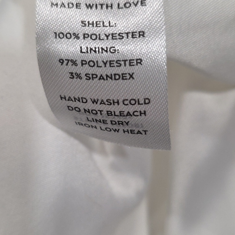 Lulu's - White Swiss Dot Flutter Sleeve Wrap Mini Dress. Size XL. NWT! - Picture 8 of 8